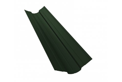 Планка ендовы верхней фигурной 70x70 0,5 GreenCoat Pural BT, matt RR 11 темно-зеленый (RAL 6020 хромовая зелень)