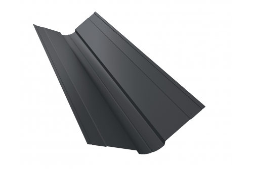 Планка ендовы верхней фигурной 100x100 0,45 Drap RAL 7024 мокрый асфальт