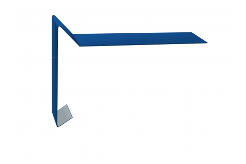 Планка ветровая для мягкой кровли 100х20х70 0,4 PE с пленкой RAL 5005 сигнальный синий