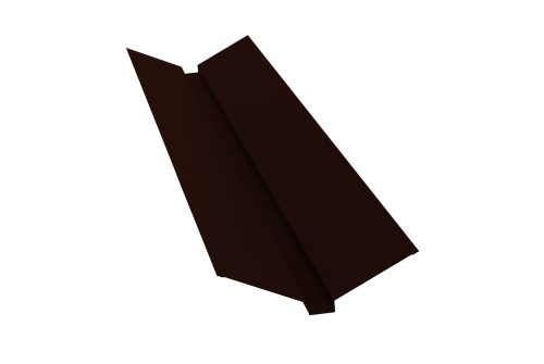 Планка ендовы верхней 115х30х115 0,4 PE с пленкой RR 32 темно-коричневый