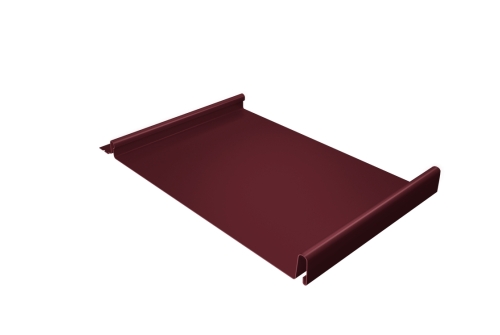 Кликфальц 0,5 Satin Мatt с пленкой на замках RAL 3005 красное вино