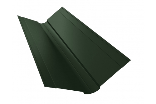 Планка ендовы верхней фигурной 150x150 0,5 GreenCoat Pural BT RR 11 темно-зеленый (RAL 6020 хромовая зелень)