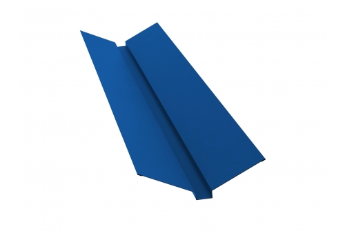 Планка ендовы верхней 115х30х115 0,45 PE с пленкой RAL 5005 сигнальный синий