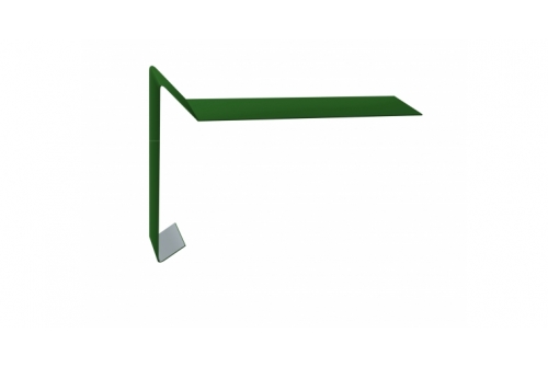 Планка ветровая для мягкой кровли 100х20х70 0,4 PE с пленкой RAL 6005 зеленый мох