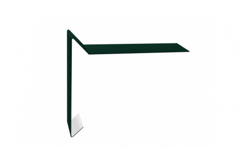 Планка ветровая для мягкой кровли 100х20х100 0,45 Drap RAL 6005 зеленый мох