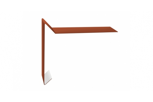 Планка ветровая для мягкой кровли 100х20х100 0,45 Drap RAL 8004 терракота