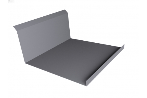 Планка примыкания нижняя 20х122х260х15 0,5 Satin с пленкой RAL 7004 сигнальный серый
