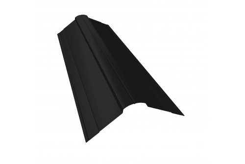 Планка конька фигурного 100x100 0,5 Quarzit lite RAL 9005 черный