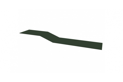 Планка крепежная фальц Grand Line 0,5 GreenCoat Pural BT с пленкой RR 11 темно-зеленый (RAL 6020 хромовая зелень)