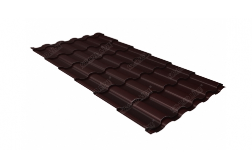 Металлочерепица кредо 0,5 Rooftop Matte RAL 8017 шоколад