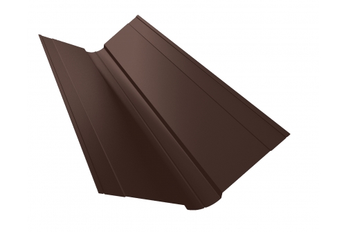 Планка ендовы верхней фигурной 150x150 0,5 Velur RAL 8017 шоколад