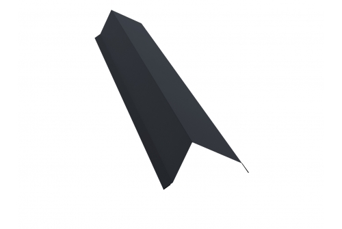 Планка торцевая 80х100 0,5 Quarzit с пленкой RAL 7024 мокрый асфальт