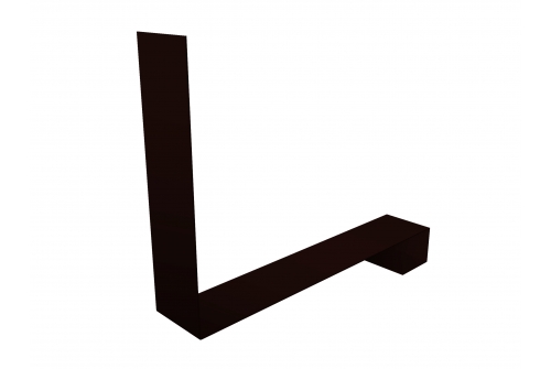 Планка примыкание нижнее к трубе фальц Grand Line 0,5 Quarzit с пленкой RR 32 темно-коричневый