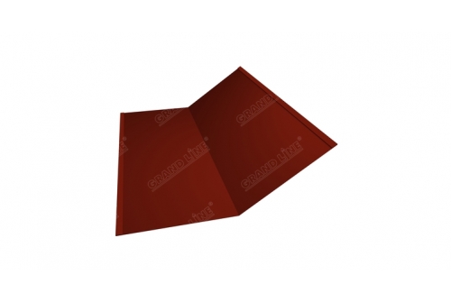 Планка ендовы нижней 300х300 0,5 Satin с пленкой RAL 3009 оксидно-красный