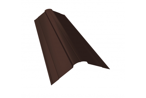 Планка конька фигурного 100x100 0,45 Drap RAL 8017 шоколад