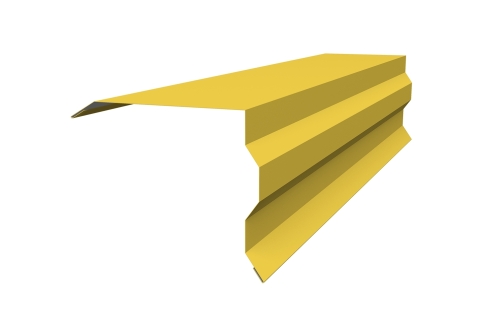 Планка торцевая фигурная 100х85 0,45 PE с пленкой RAL 1018 цинково-желтый