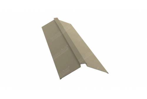 Планка конька плоского 150х40х150 0,45 PE с пленкой RAL 1015 светлая слоновая кость