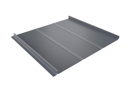 Кликфальц Line 0,5 Satin с пленкой на замках RAL 9006 бело-алюминиевый