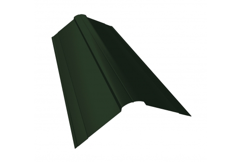 Планка конька фигурного 150x150 0,5 GreenCoat Pural BT, matt RR 11 темно-зеленый (RAL 6020 хромовая зелень)
