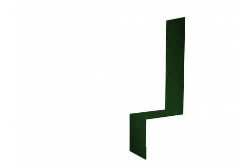 Планка примыкание боковое фальц 0,45 PE с пленкой RAL 6005 зеленый мох