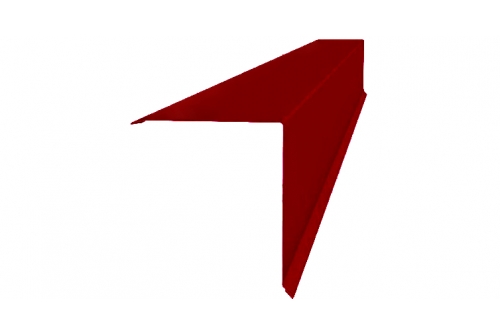 Планка конька односкатной кровли 160x160 0,45 PE с пленкой RAL 3003 рубиново-красный