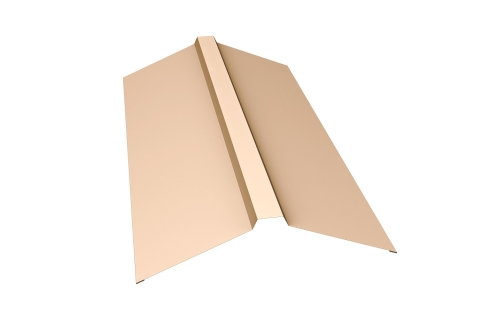 Планка конька прямоугольного 150х30х150 0,45 PE с пленкой RAL 1015 светлая слоновая кость