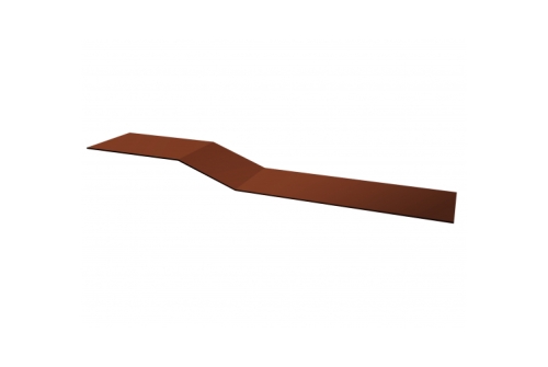 Планка крепежная фальц Grand Line 0,5 Velur RAL 8004 терракота