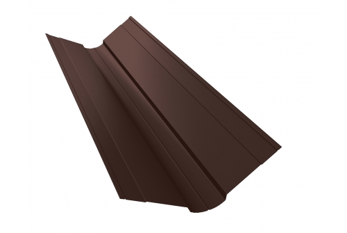 Планка ендовы верхней фигурной 100x100 0,4 PE RAL 8017 шоколад