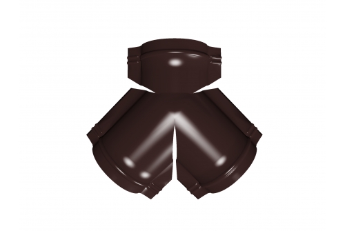 Тройник Y малого конька полукруглого GreenСoat Pural с пленкой RR 887 шоколадно-коричневый (8017)