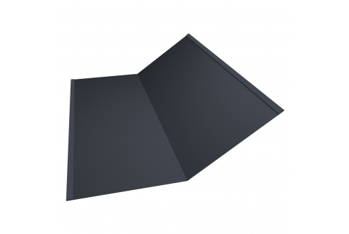 Планка ендовы нижней 300х300 0,5 GreenCoat Pural BT, matt RR 23 темно-серый (RAL 7024 мокрый асфальт)
