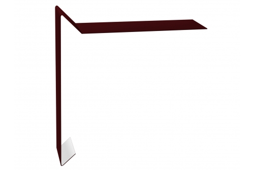 Планка ветровая для мягкой кровли 130х25х100 0,45 PE с пленкой RAL 3005 красное вино