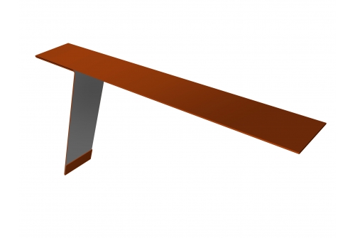 Планка карнизная фальц Grand Line 130х80 0,45 PE с пленкой RAL 2004 оранжевый