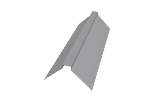 Планка конька плоского 175х50х175 0,5 GreenCoat Pural BT, matt RR 21 светло-серый (RAL 7040 серое окно)