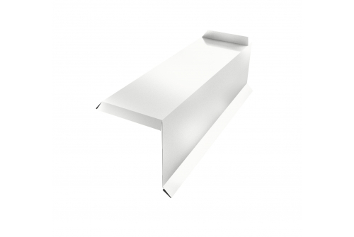 Планка торцевая сегментная 30мм Правая 0,45 PE с пленкой RAL 9003 сигнальный белый