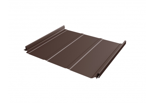 Кликфальц Pro Line 0,5 Rooftop Matte с пленкой на замках RAL 8017 шоколад