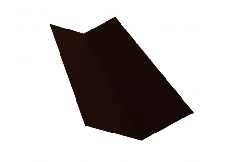 Планка ендовы верхней 145х145 0,5 Satin с пленкой RR 32 темно-коричневый