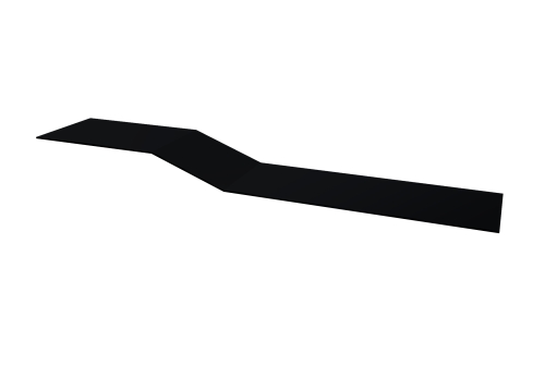 Планка крепежная фальц Grand Line 0,5 Satin с пленкой RAL 9005 черный