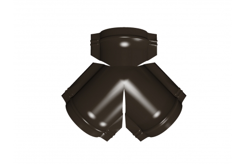 Тройник Y малого конька полукруглого Quarzit с пленкой RR 32 темно-коричневый