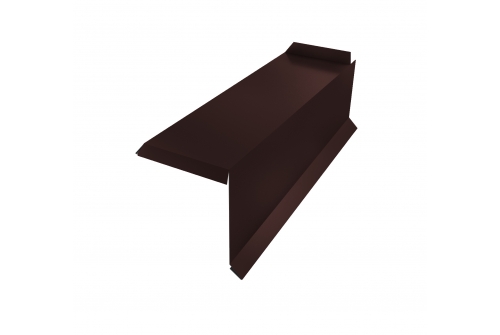 Планка торцевая сегментная 30мм Правая 0,5 GreenСoat Pural с пленкой RR 887 шоколадно-коричневый (RAL 8017 шоколад)