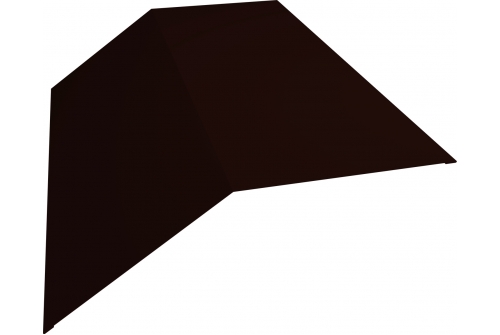 Планка конька плоского 190х190 0,5 Quarzit Pro Matt RR 32 темно-коричневый